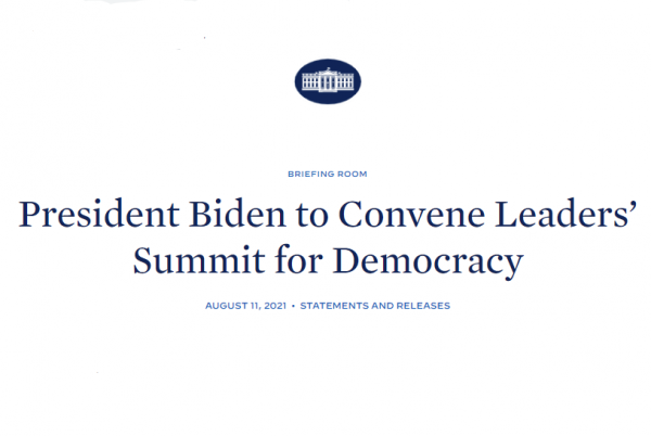 米、民主主義サミットを12月に開催と発表