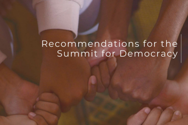 JCIE含む世界各国47の民間団体、民主主義サミットに向け提言書を発表